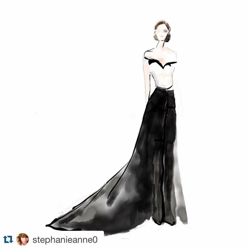 #Repost @stephanieanne0
・・・
Digital sketch of Emma Watson from last nights Met G...