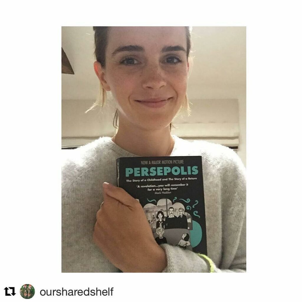 #Repost @oursharedshelf
・・・
June book! #persepolis #marjanesatrapi #OurSharedShe...