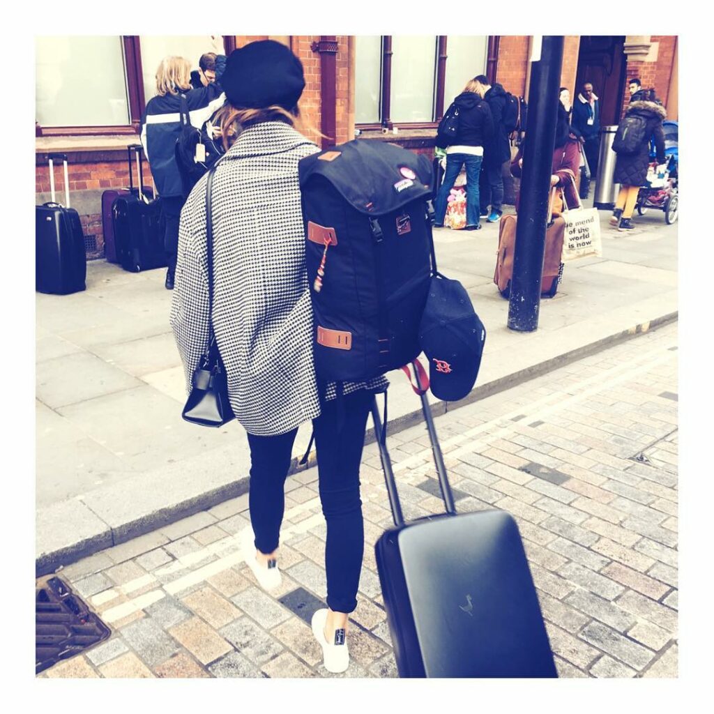 Emma Watson: About to set off on day one of the @beautyandthebeast press tour with Team Watso… About to set off on day one of the @beautyandthebeast press tour with Team Watso...