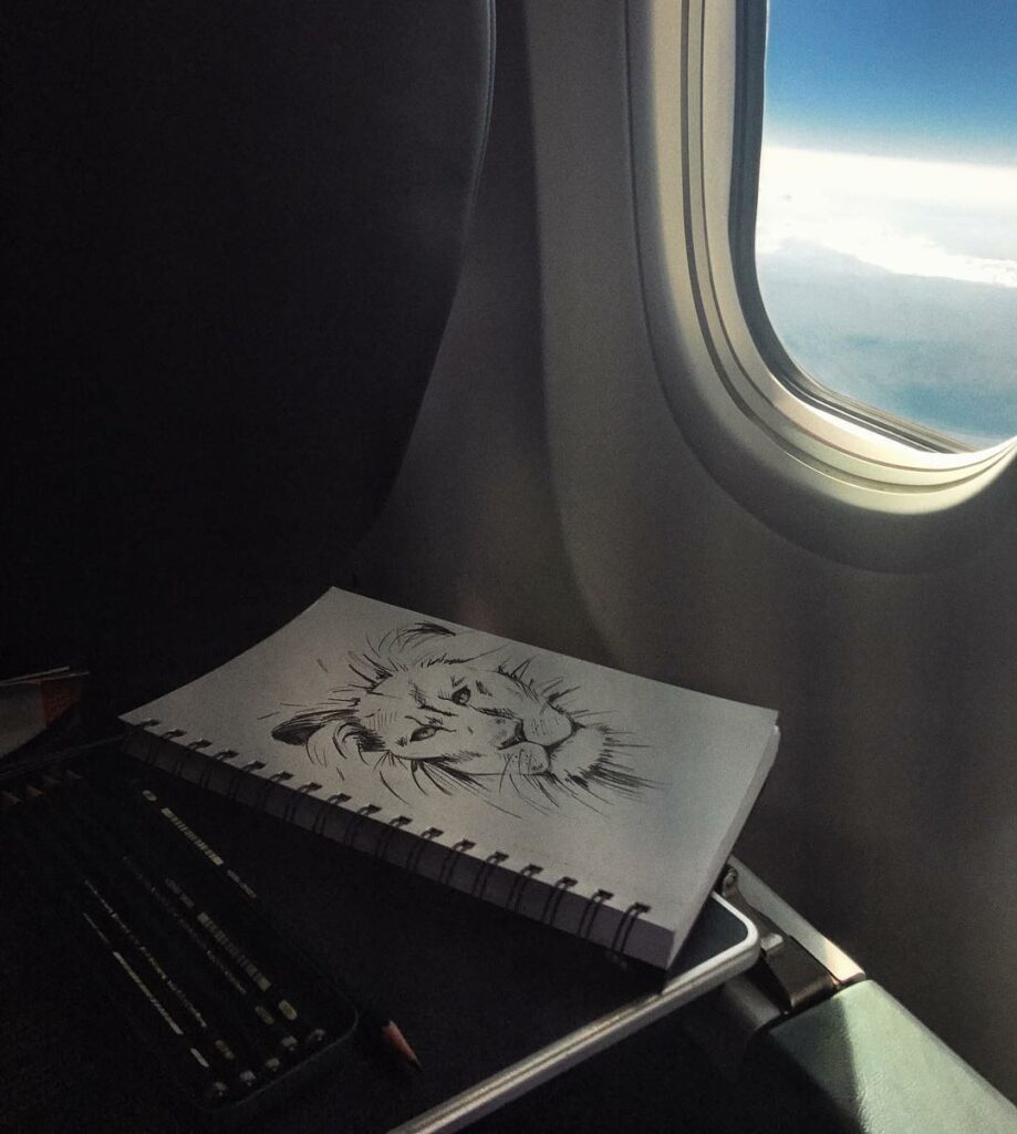 fun fact I always draw on flights...