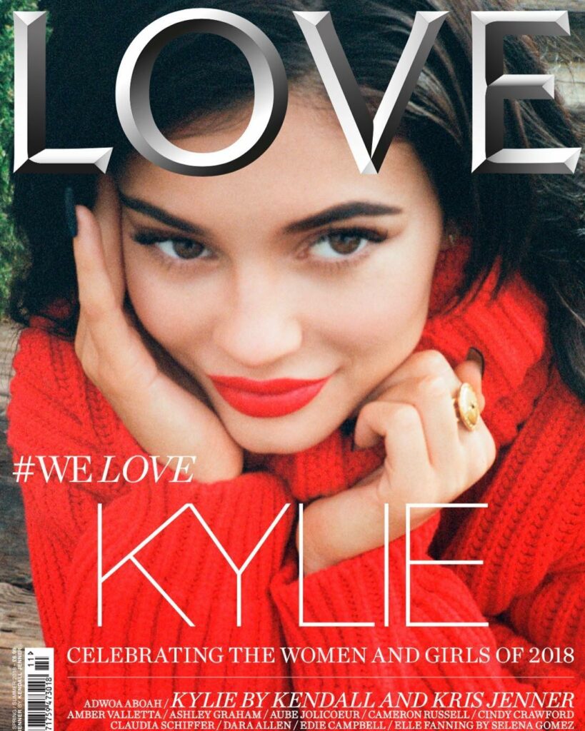 @kyliejenner LOVE cover by me  @kegrand @thelovemagazine...