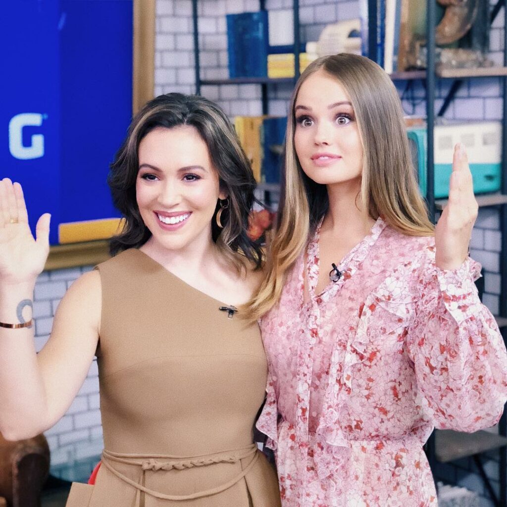 Alyssa Milano and I are doing a press tour, which is basically like a pageant. @...