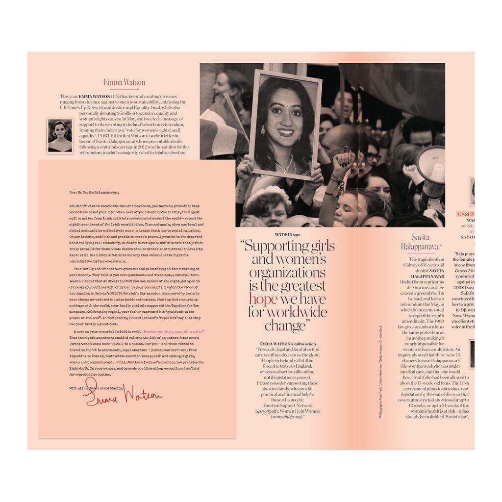 Emma Watson: As part of their Incredible Women list featuring letters to remarkable changemak… As part of their Incredible Women list featuring letters to remarkable changemak...