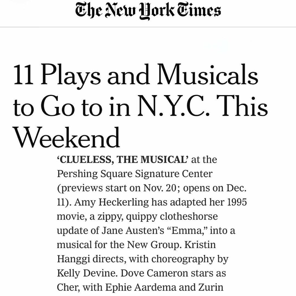 thank you @nytimes for naming us your no.1 show to see this week ...