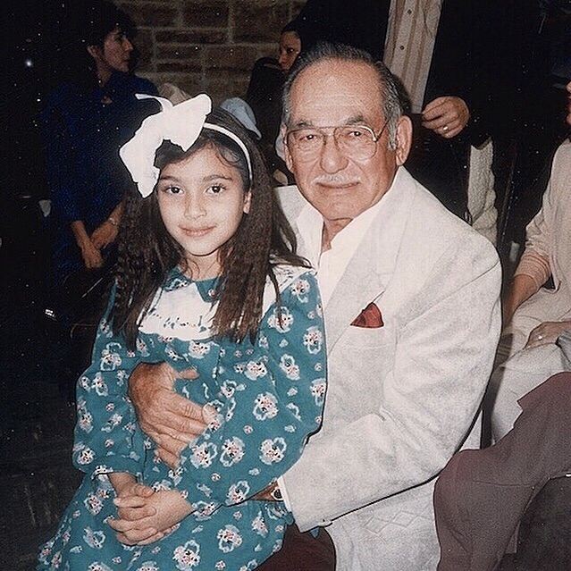 Me & my papa Arthur Kardashian.  My mom would crimp my hair all the time! I stil...