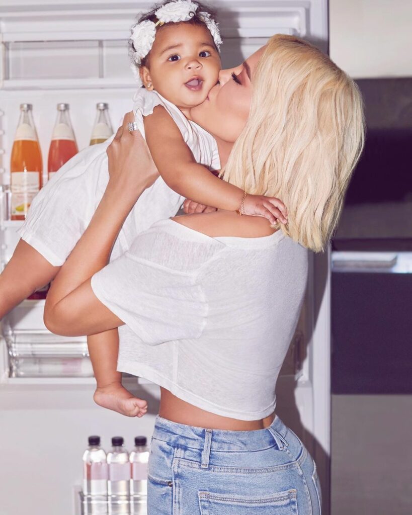 My baby and I a couple months ago at our @goodamerican shoot ...