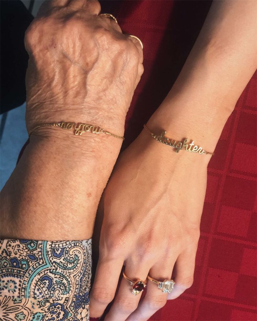 my mom got bracelets for me and my grandma ...
