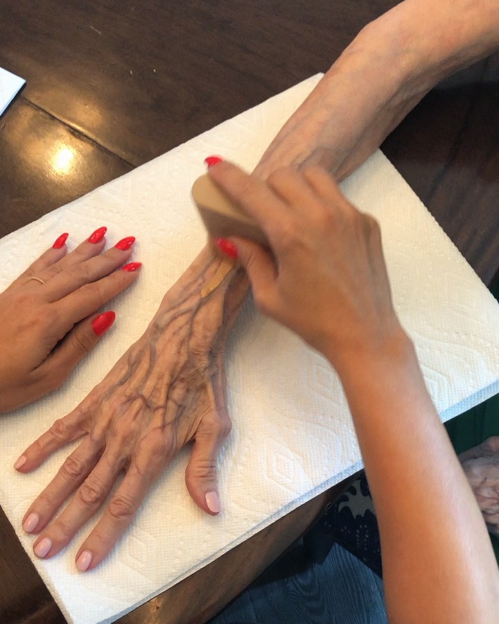 My grandma MJ asked me about my Body Makeup and wanted me to come over to help c...