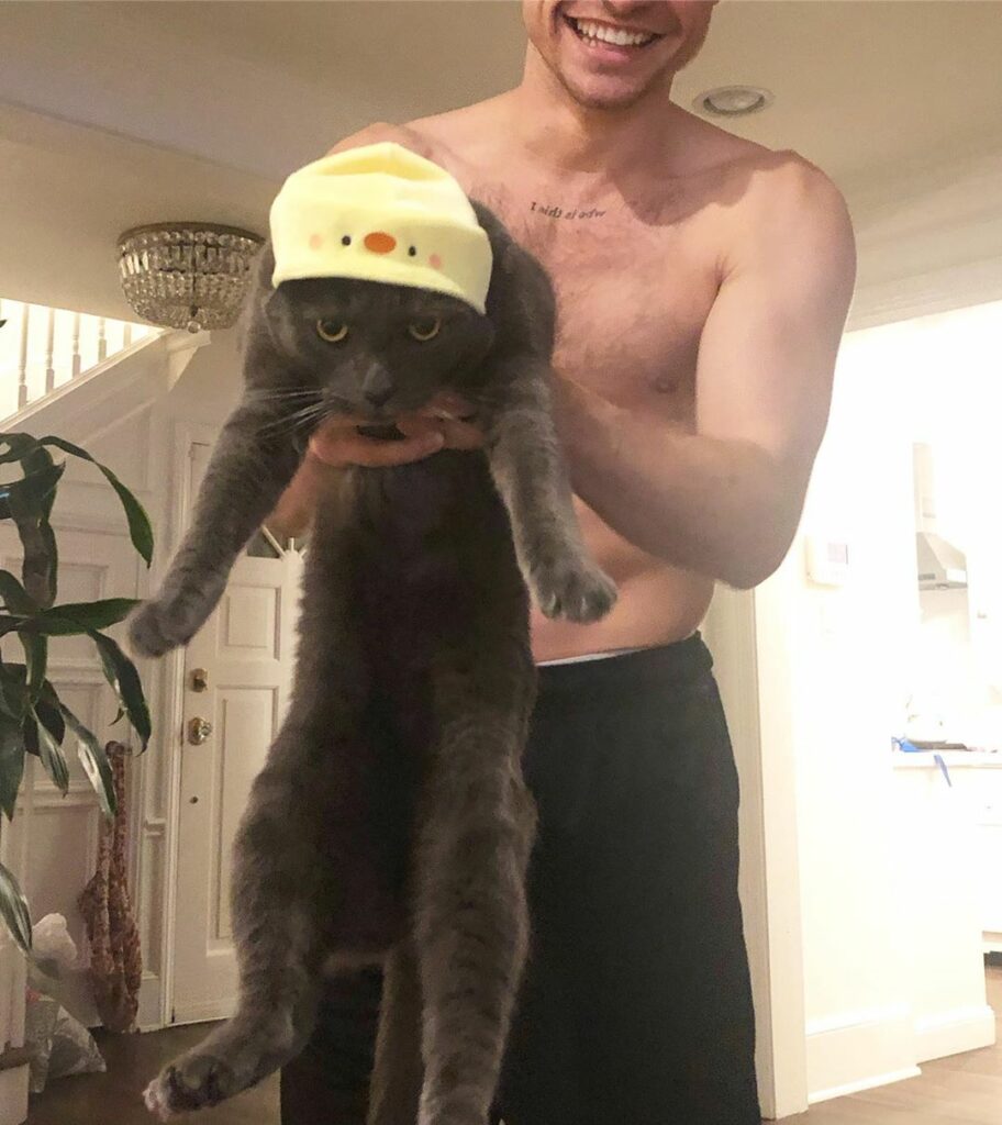 guess who loves his gift from japan (no you guys i did not buy thomas a cat. thi...