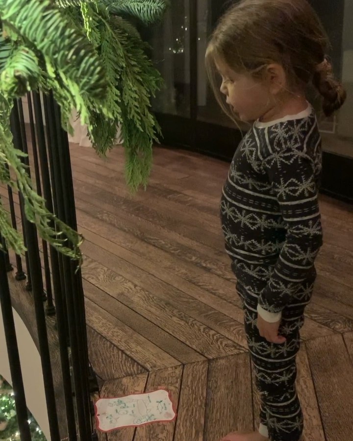 Talking to his elf before bed about what to go tell Santa last night at the Nort...
