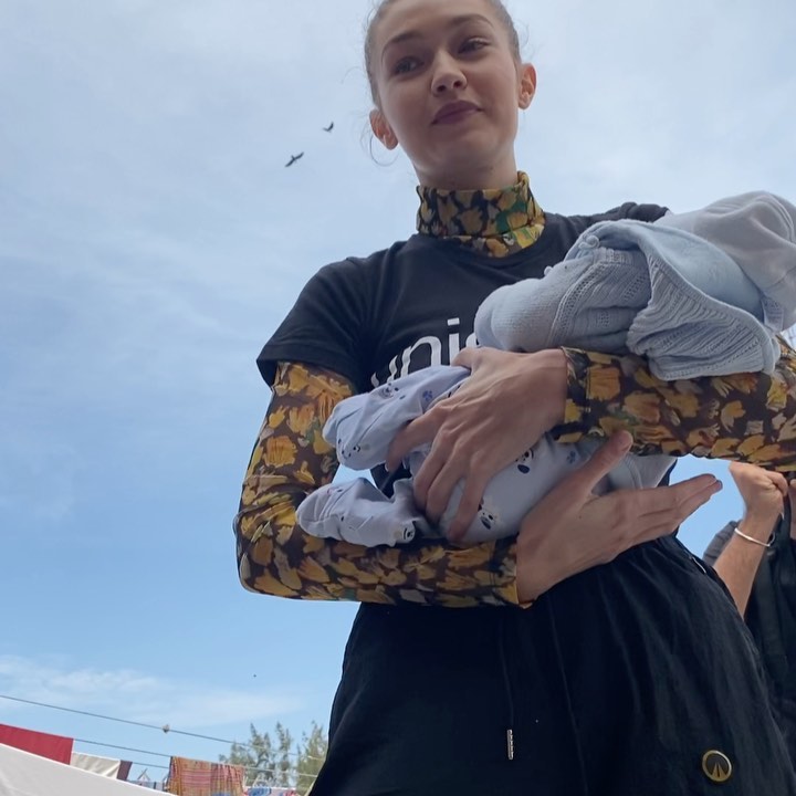 Gigi Hadid: Today we visited a @UNICEF supported shelter, for women and