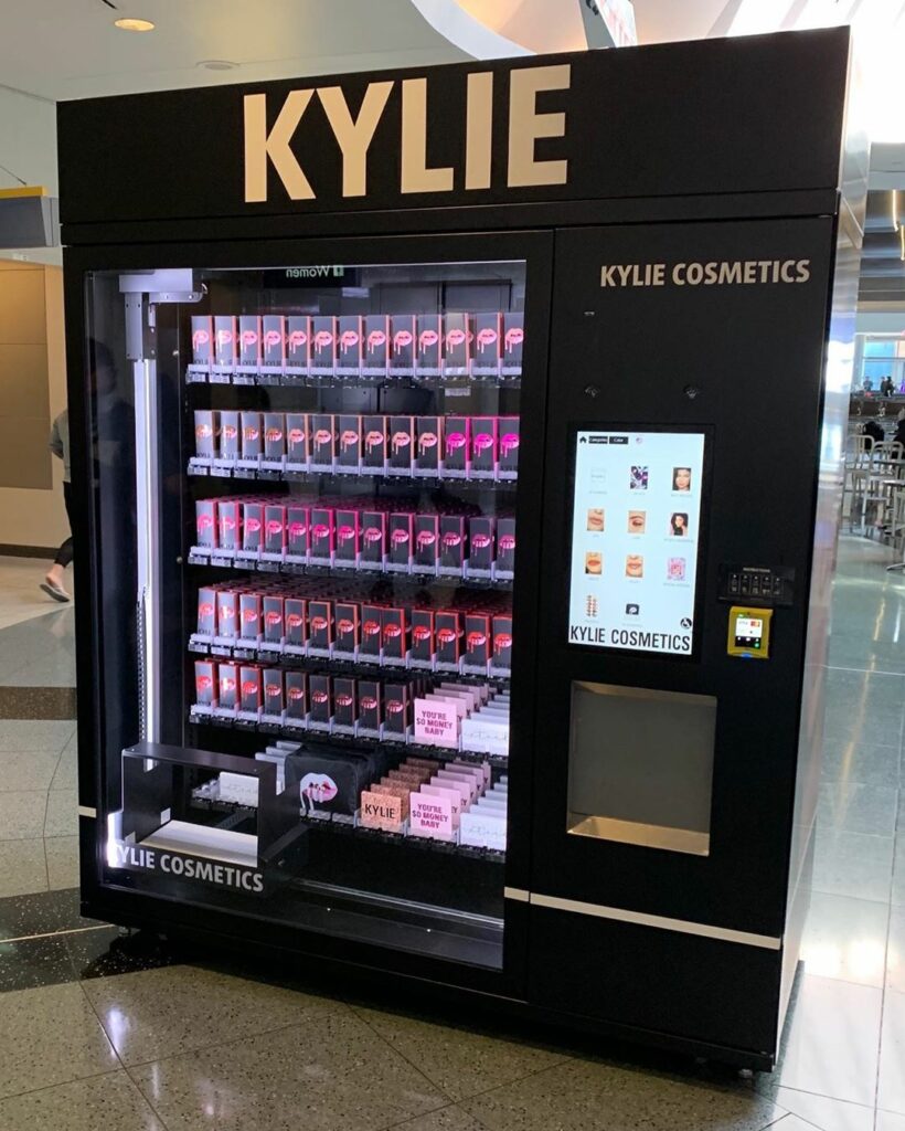this makes me so happy  I just launched my first ever @kyliecosmetics vending ma...