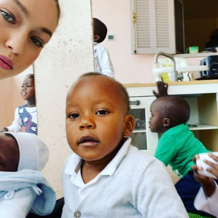 Gigi Hadid: Today we visited a @UNICEF supported shelter, for women and