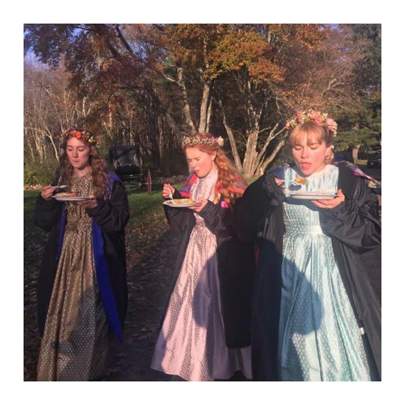 Angel March sisters eating cake @littlewomenmovie...