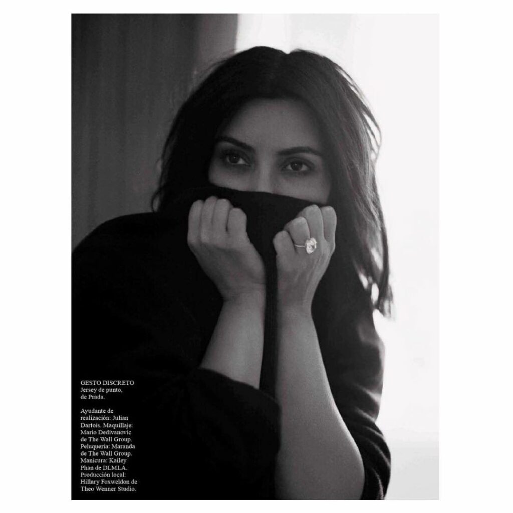 Camera shy lol @voguespain #KimNoFilter...