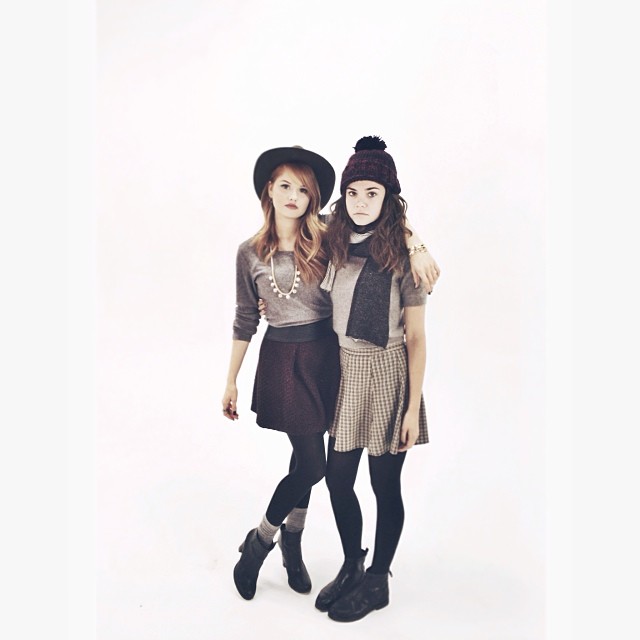 Different versions of the same face, aaand different versions of the same outfit...