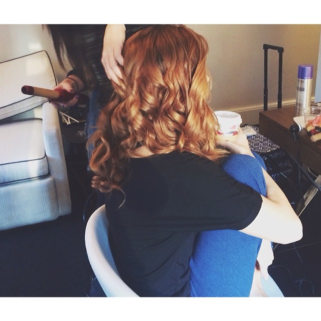 coffee + curling irons; #morningroutine #drfd #nyfw...
