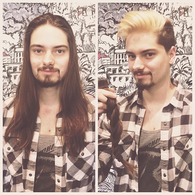 For christmas, I gave my brother a new look, and he gave someone a chance to hav...