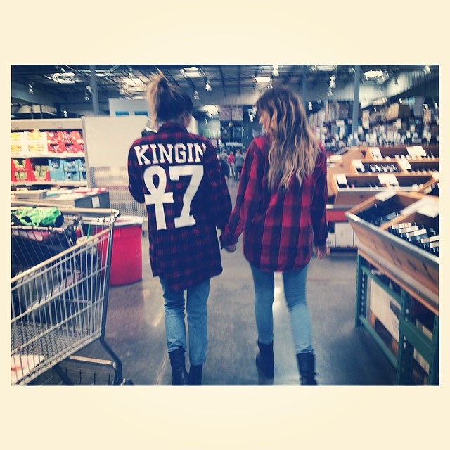 Kylie and Khloe take Kostco #Flannel #Sisters #BFF...