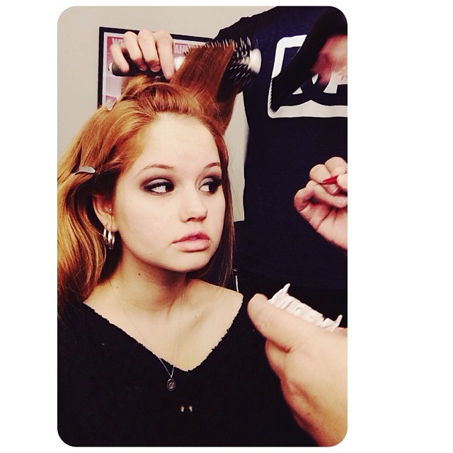 Tryna get presentable on set. I'm gonna be co-hosting the #BelieveMovie red carp...