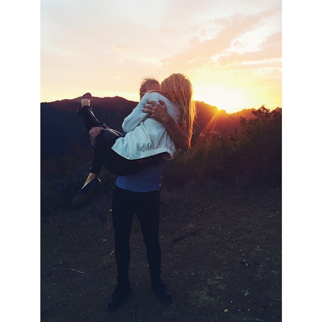 we've been together for a year, so he put me in a helicopter and he flew us to t...