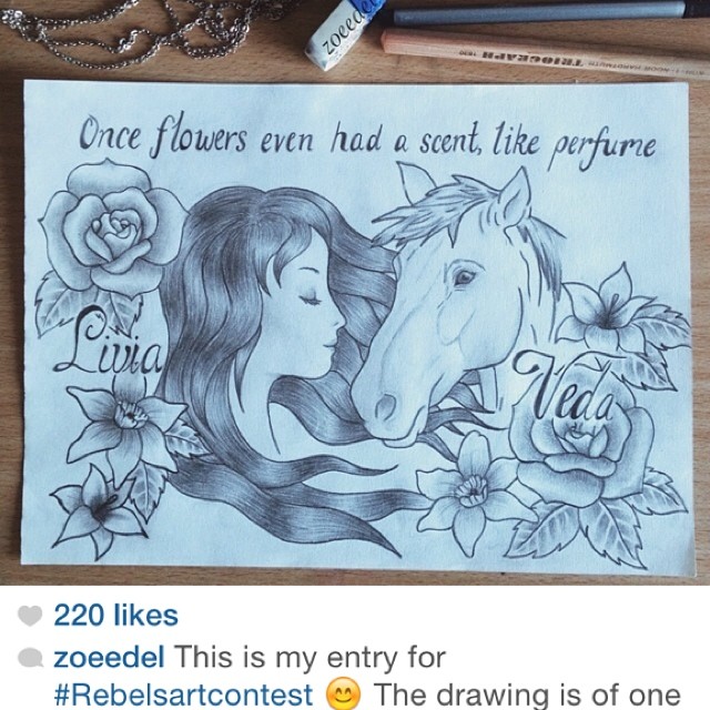 Congrats @zoeedel for winning our #Rebelsartcontest. We loved all of your entrie...