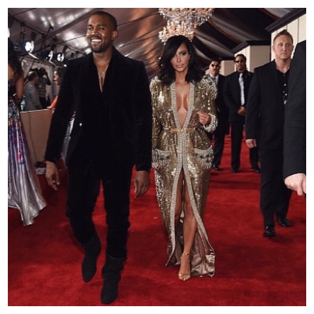 Walking into the Grammys last night! Thank you Jean Paul Gaultier for this stunn...