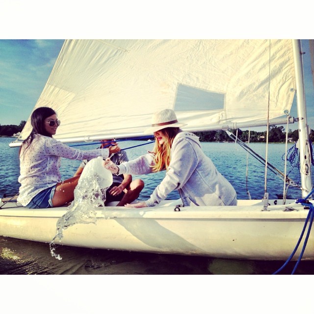 Our Skipper had our sailboat flooding! She put me to work. #CheckPlease #WeSurvi...