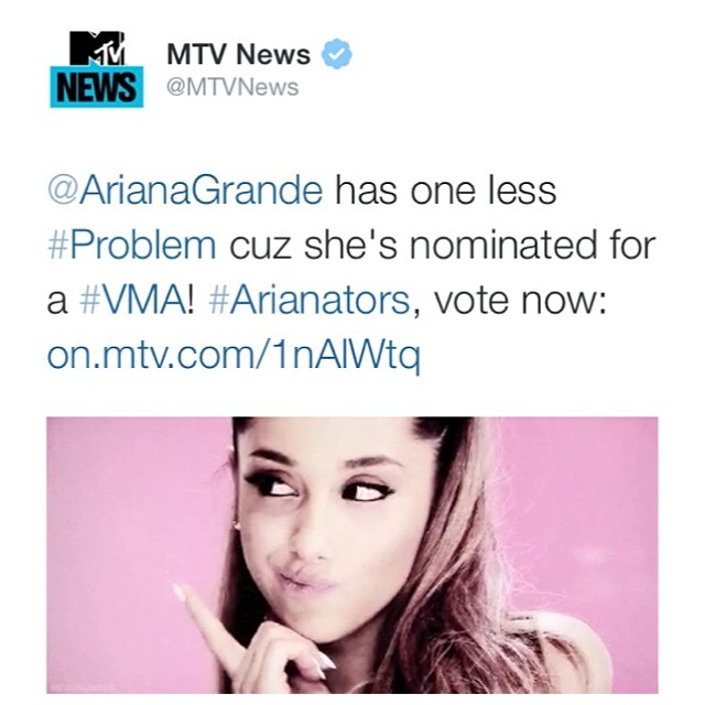 3 VMA nominations!!!!!! can't even begin to express my gratitude. thank you @mtv...