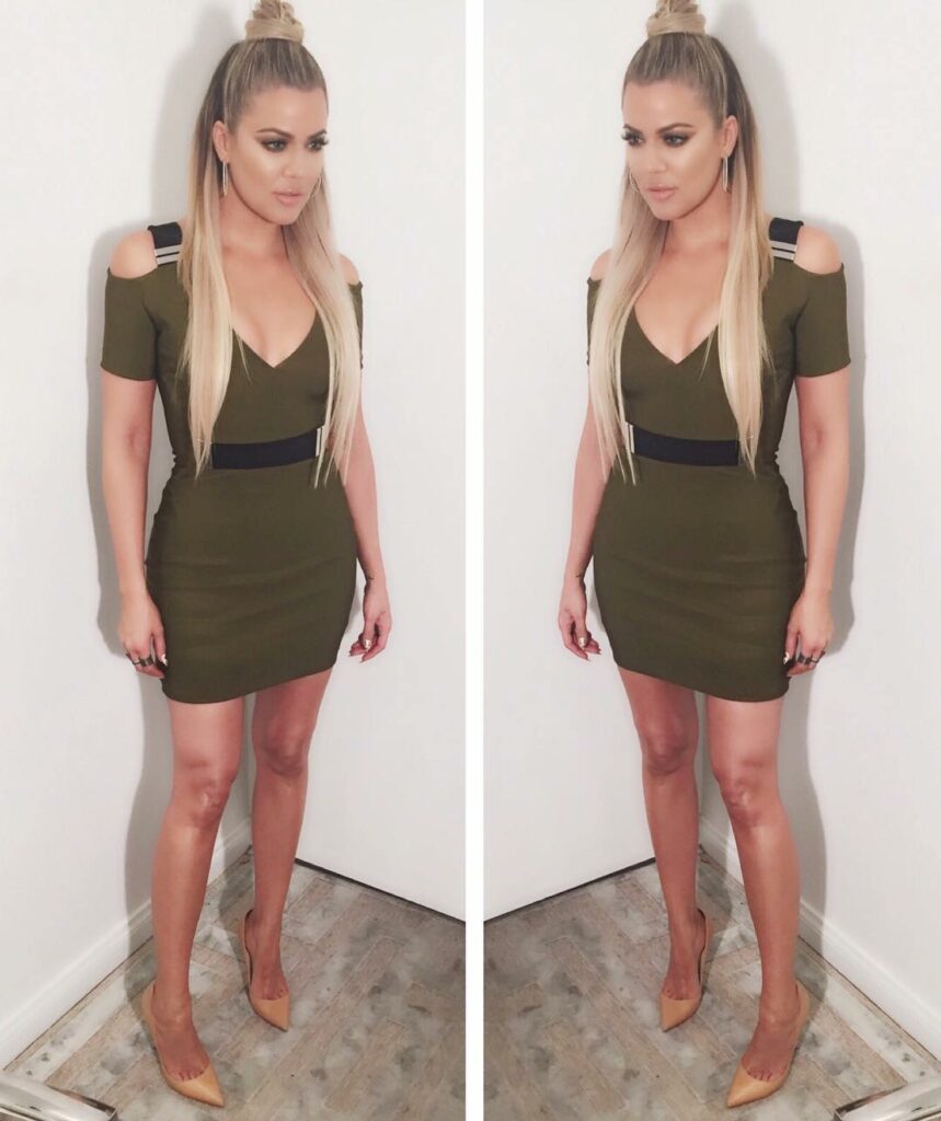 Another taping of Kocktails With Khloé  Mugler dress styled by @monicarosestyle ...