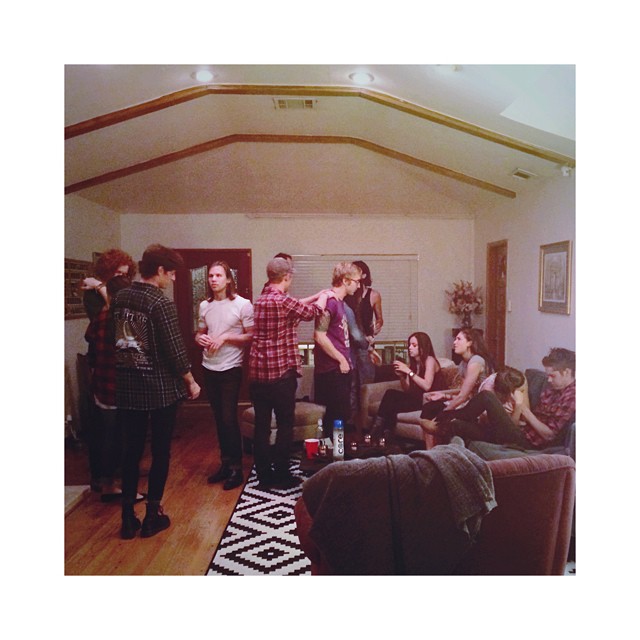 last night // some sort of plaid convention at my place...