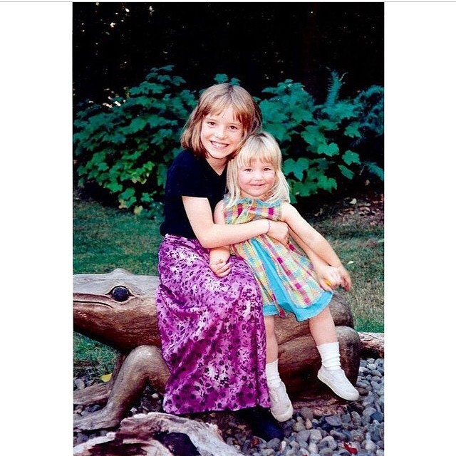 Green eyes, freckles & bangs #Throwback #SisterSister...