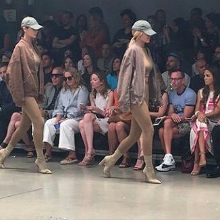 Sneak peek. Hi Bella babe. #yeezyseason2...