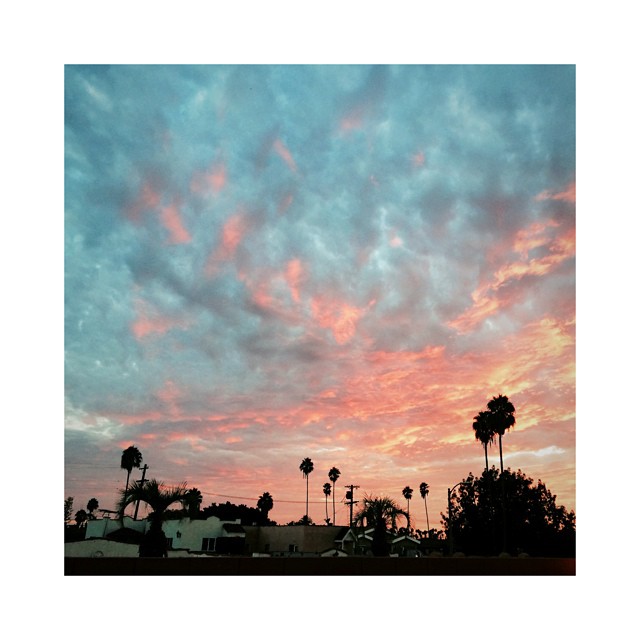 sunset clouds on Sunset Blvd // hi sky...