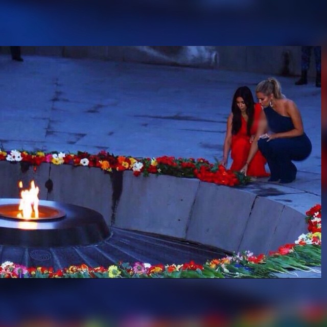 Kim and I paying respects at the Armenian genocide memorial. We must embrace pai...