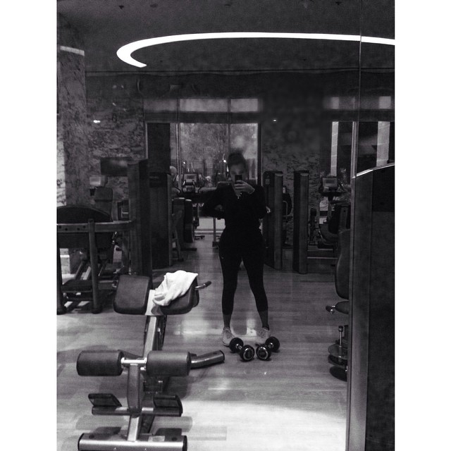 Jet lag will kick my ass later LOL worked out at 4am because I couldn't sleep. ...