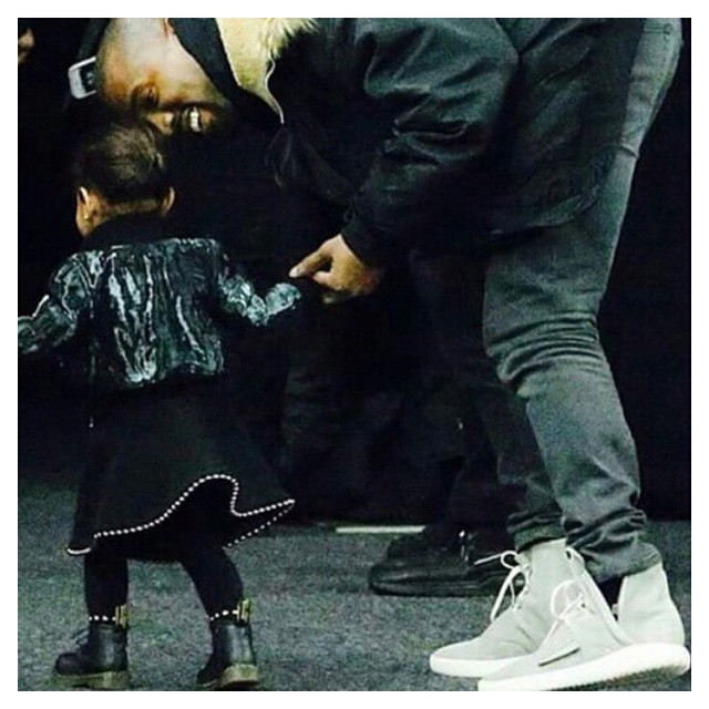 She makes him smile...Thank you @AlexanderWangNY for this outfit you made for No...