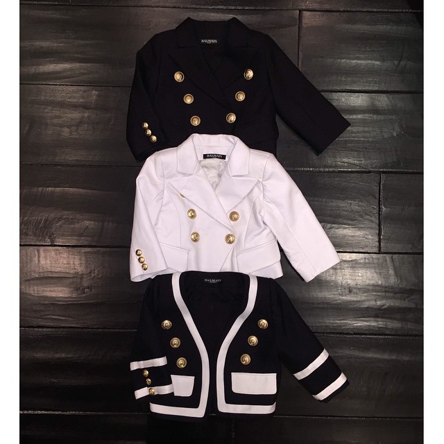 OMG!!!! Look what @olivier_rousteing sent North! Thank you @BalmainParis for the...