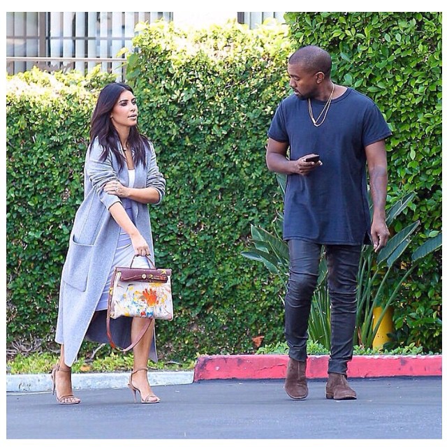 Me & my bae out today  Wearing my favorite bag painted by my little North ...