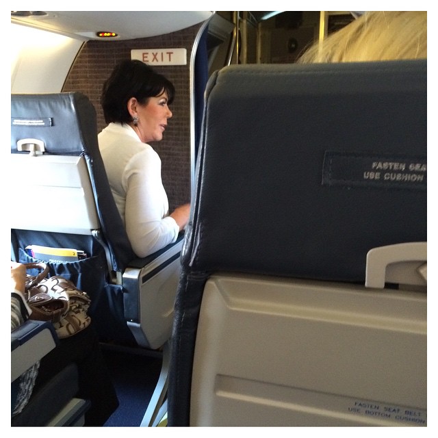 A few months ago this woman was on my flight #KrisJennerMuch?!?!?!...