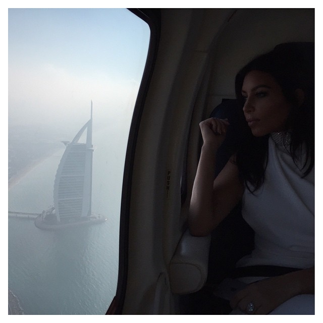 Earlier today helicopter ride to the desert over looking Burj Al Arab...