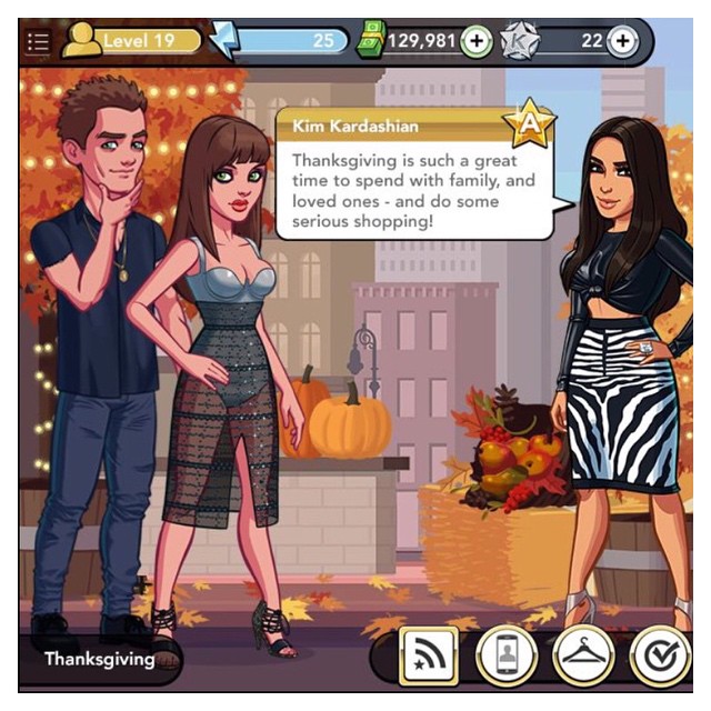 Did you guys enjoy Thanksgiving???? #KimKardashianGame...