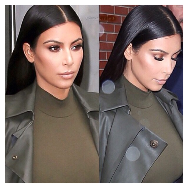 Yesterday's glam- bronzy make up @makeupbymario sleek center part @michaelsilvah...