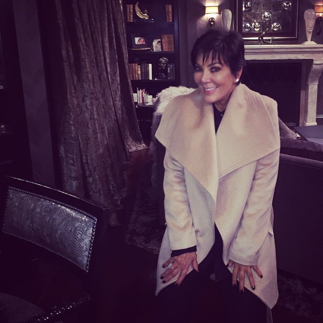 My mama rocking her @kardashiankollection jacket and ishhhh...