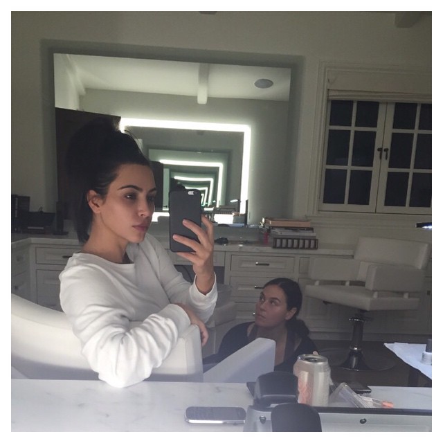 A little no make up selfie getting my nails did ...