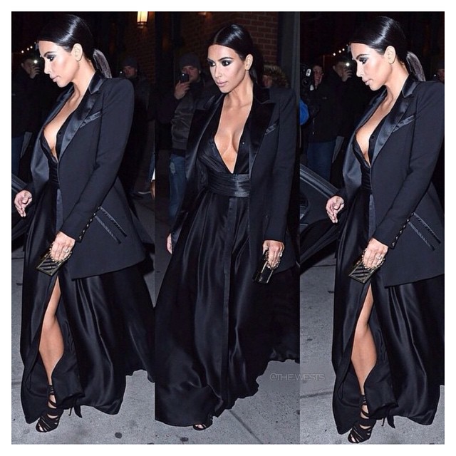 Love my look last night! #Balmain #KanyeWestShoes...