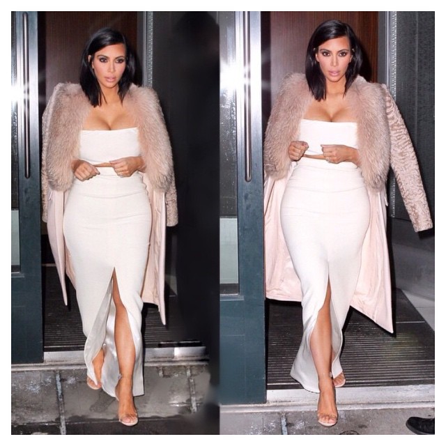 Last nights look- Calvin Klein top & skirt, Givenchy coat, Manolo heels...