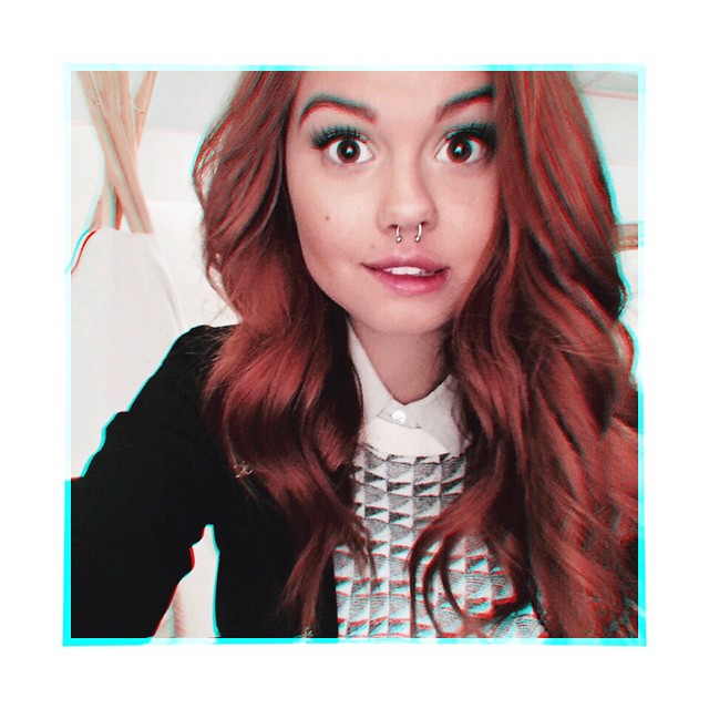 @kristin_ess and I had our final dye session of Jessie red || end of a hair era...