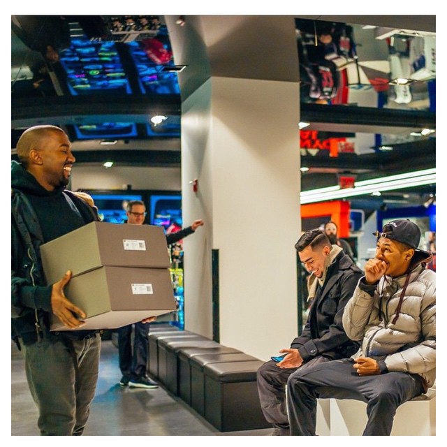 My valentine went to @adidas this morning to surprise a few fans with new pairs ...