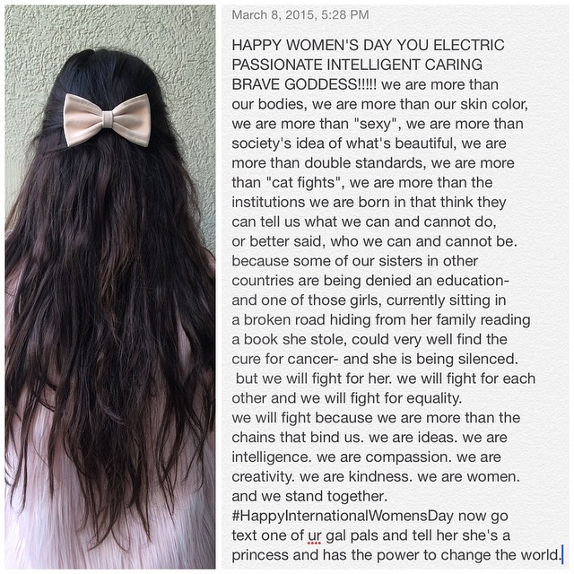 HAPPY INTERNATIONAL WOMEN'S DAY YOU QUEENS. i wrote something ...